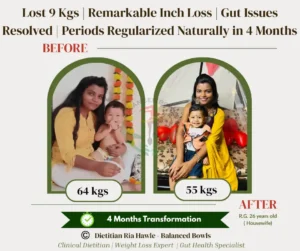 26 Years old housewife lost 9 kg in 4 months of weight loss diet